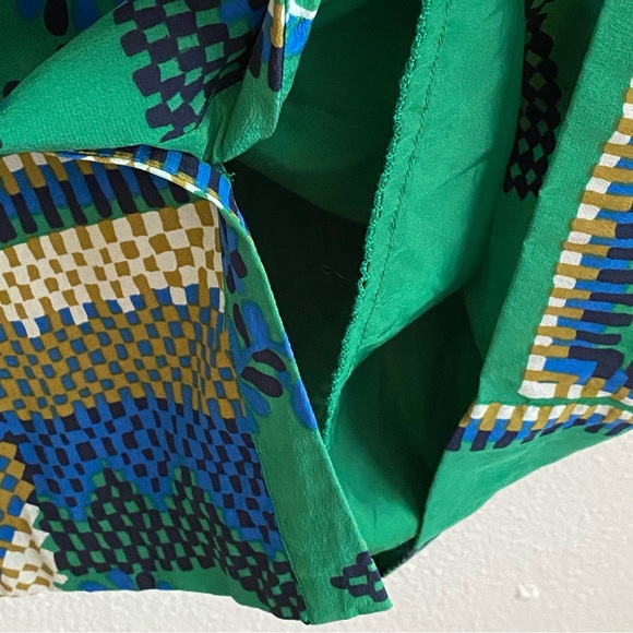 Anthropologie Moulinette Soeurs 100% Silk Rainforest Morning Shirtdress Green - Picture 7 of 12